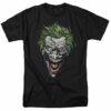 BATMAN JOKER TEXT ON GRAY T-Shirt