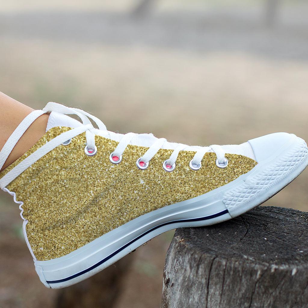 Gold Glitter Canvas Shoes
