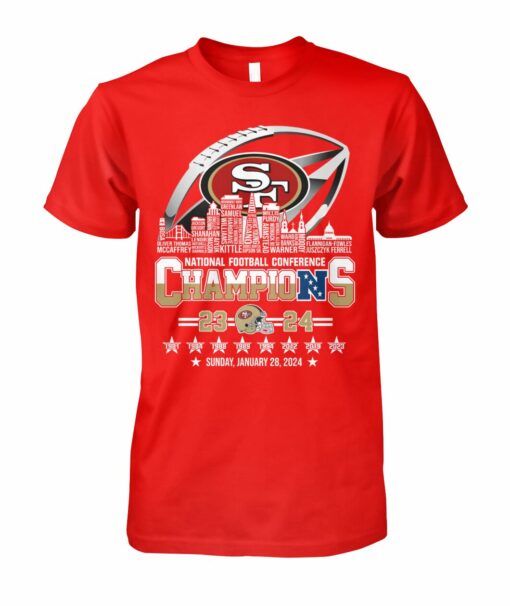 San Francisco 49Ers Super Bowl Tshirt 2023 Two Sided Trending