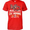 Kansas City Chiefs Super Bowl Tshirt 2023 2024 AFC Champs PL Sig Two Sided