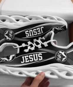 White And Black Jesus Running Sneakers Max Soul Shoes For Men And Women